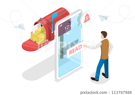 3D Isometric Flat Concept of Newsletter and Subscription 3D Isometric Flat Concept of Newsletter and Subscription 113787986