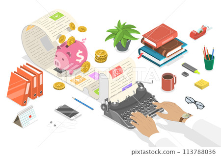 3D Isometric Flat Conceptual Illustration of How to Monetize a Blog 3D Isometric Flat Conceptual Illustration of How to Monetize a Blog 113788036