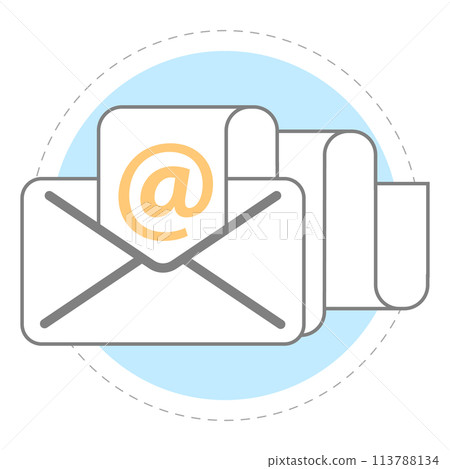 Email Message Icon, Editable Stroke,  Illustration 113788134