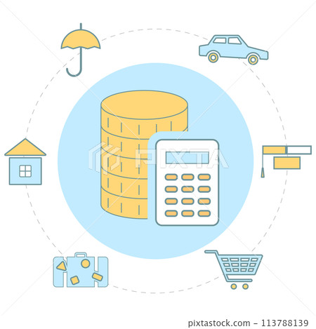 Icon of Family Budget Management. 113788139