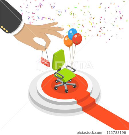 We are hiring flat isometric concept 113788196
