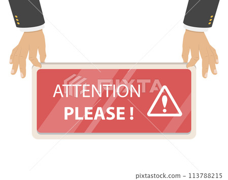 Attention please flat  illustration. 113788215
