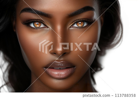 Striking Portrait of Woman with Hypnotic Eyes - Stock Illustration ...