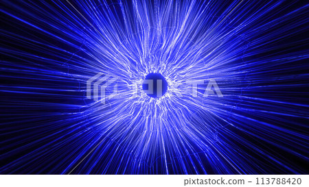 Blue energy magical hi-tech digital tunnel frame made of futuristic energy lines force field. Abstract background Blue energy magical hi-tech digital tunnel frame made of futuristic energy lines force field. Abstract background 113788420
