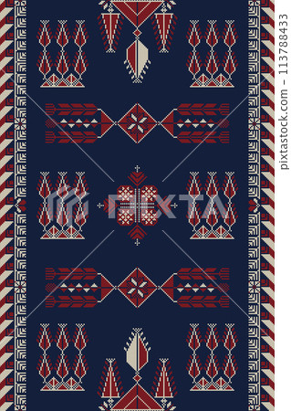 Palestinian Tatreez, template pattern 3 Palestinian Tatreez, template pattern 3 113788433