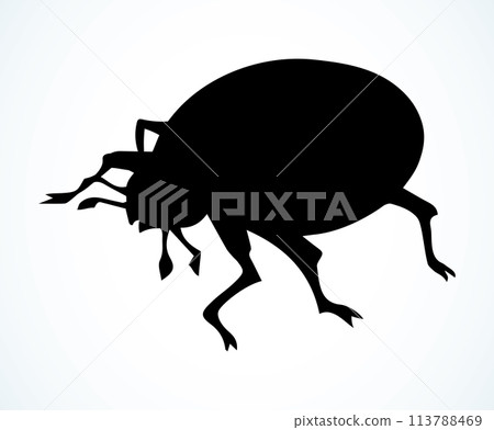 Ladybug beetle. Vector drawing icon Ladybug beetle. Vector drawing icon 113788469
