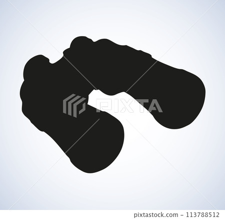 Binoculars. Vector drawing 113788512