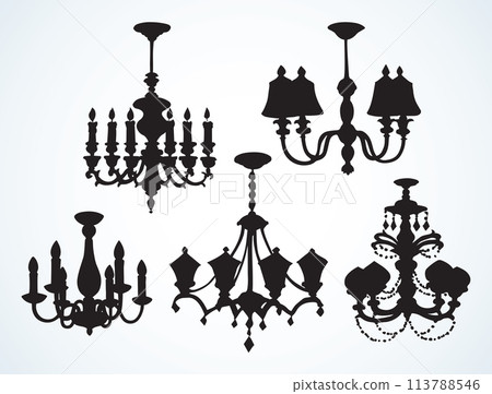 Chandelier. Vector drawing 113788546