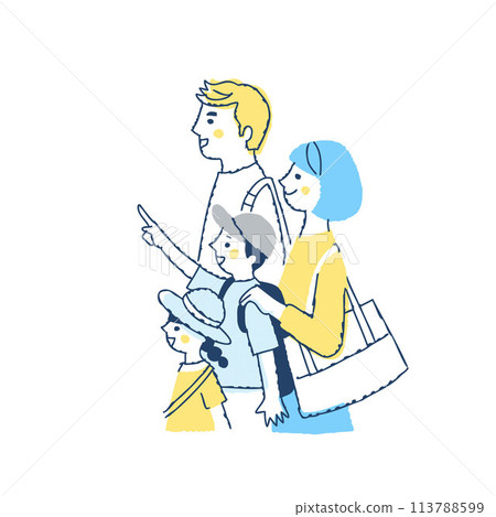 Family of four going out profile 113788599