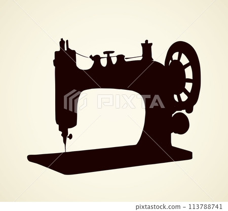 Sewing machine. Vector drawing 113788741