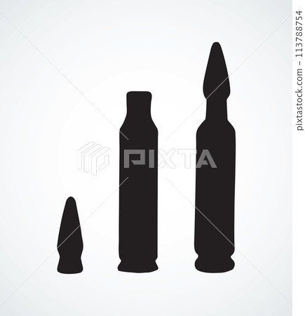 Military rocket. Vector drawing 113788754