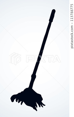 Long Home Mop. Vector drawing Long Home Mop. Vector drawing 113788775