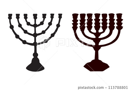 Menorah. Vector drawing 113788801