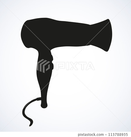 Hairdryer. Vector sketch 113788935