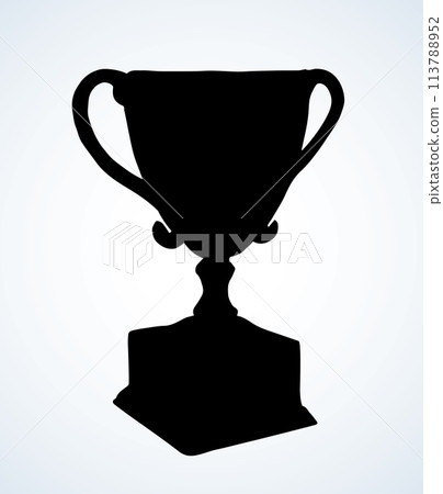 Gold Cup winner. Vector drawing 113788952