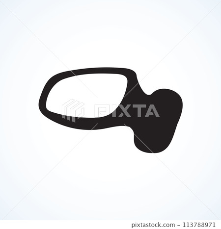 Car mirror. Vector drawing Car mirror. Vector drawing 113788971