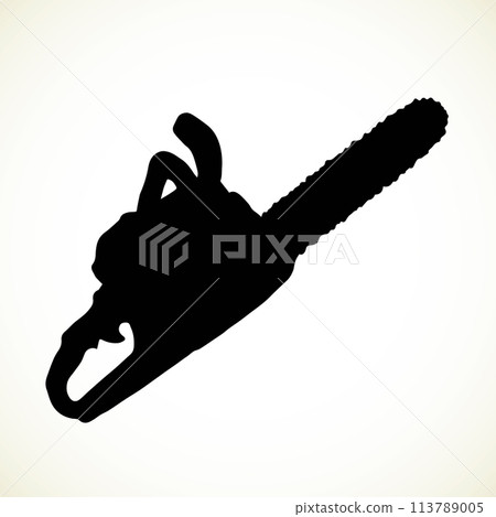 Chainsaw. Vector drawing 113789005