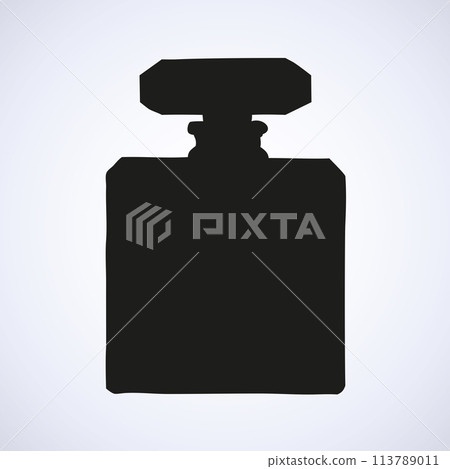 Bottle of perfume. Vector drawing Bottle of perfume. Vector drawing 113789011