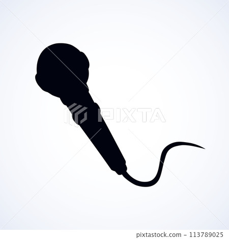 Microphone. Vector drawing Microphone. Vector drawing 113789025