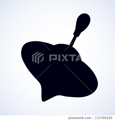 Spinning Top. Vector drawing 113789169