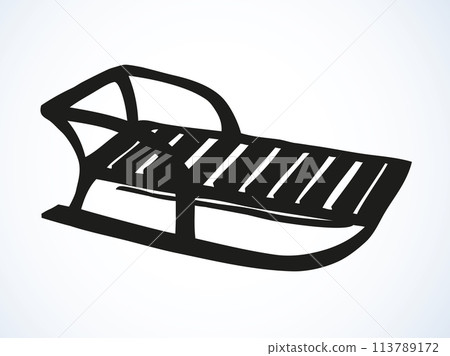 Sledge. Vector drawing Sledge. Vector drawing 113789172