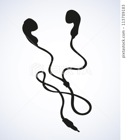 Headphones. Vector drawing Headphones. Vector drawing 113789183