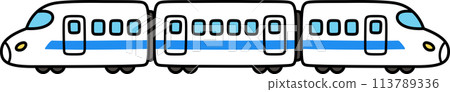 High speed bullet train cartoon doodle High speed bullet train cartoon doodle 113789336