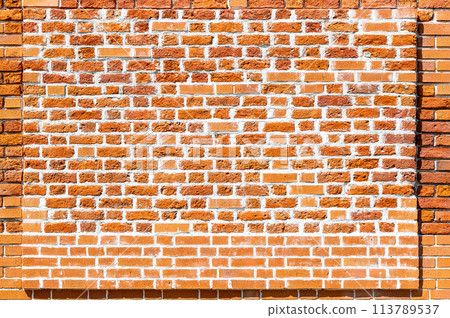 Old weathered red brick wall as background Old weathered red brick wall as background 113789537