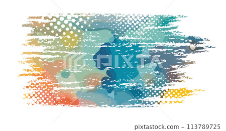 Colored blot object. hand drawing. Not AI. Vector illustration Colored blot object. hand drawing. Not AI. Vector illustration 113789725