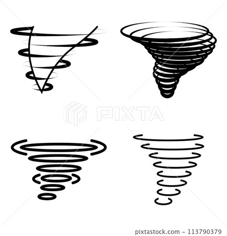 Tornado icon vector Tornado icon vector 113790379