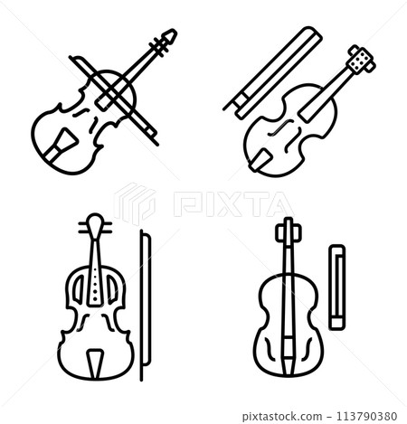 Violin icon vector Violin icon vector 113790380