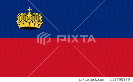 Flag of Liechtenstein. national symbol. Principality of Liechtenstein 113790579