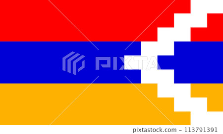 Flag of Nagorno-Karabakh. flag of Caucasus territory Nagorno-Karabakh 113791391