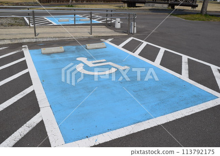 Compassionate parking lot Wheelchair mark Compassionate parking lot Wheelchair mark 113792175