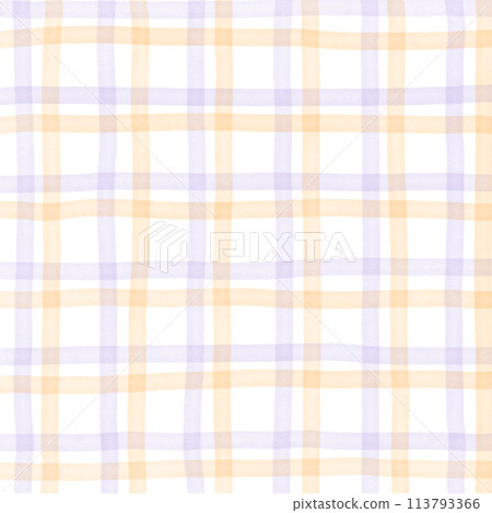Orange Purple Plaid Gingham Check Hand Drawn Background Overlay Orange Purple Plaid Gingham Check Hand Drawn Background Overlay 113793366