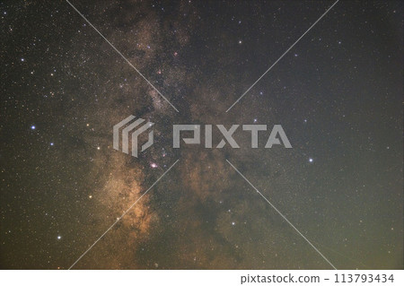 Summer starry sky Center of the summer Milky Way Summer starry sky Center of the summer Milky Way 113793434