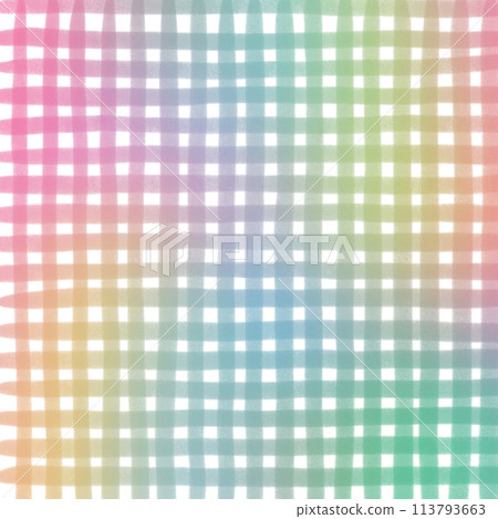 Rainbow Hand Drawn Plaid Gingham Check Background Overlay Rainbow Hand Drawn Plaid Gingham Check Background Overlay 113793663