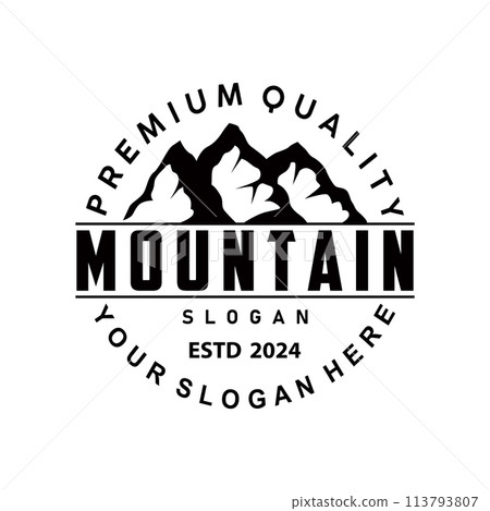 Mountain Logo, Nature Landscape Vector, Premium Elegant Simple Design, Illustration Symbol Template Icon Mountain Logo, Nature Landscape Vector, Premium Elegant Simple Design, Illustration Symbol Template Icon 113793807