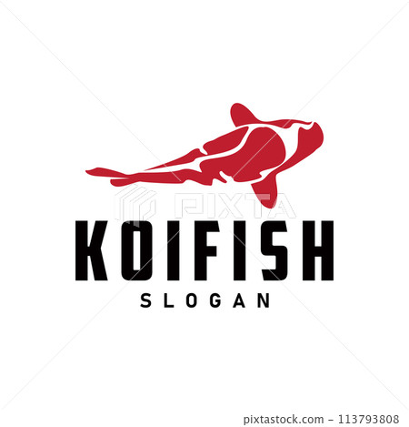 Koi Fish Logo Simple Design Vector Illustration 113793808