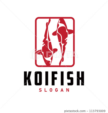 Koi Fish Logo Simple Design Vector Illustration Koi Fish Logo Simple Design Vector Illustration 113793809