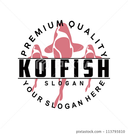 Koi Fish Logo Simple Design Vector Illustration 113793810