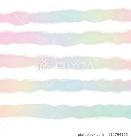 Rainbow Hand Drawn Stripe Background Overlay 113794165