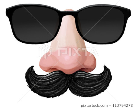 Sunglasses (Kaiser mustache) Semi-transparent lens Sunglasses (Kaiser mustache) Semi-transparent lens 113794278