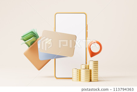 Money and investment concepts theme, 3d rendering. 113794363