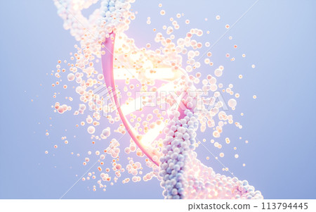 DNA with biological concept, 3d rendering. 113794445