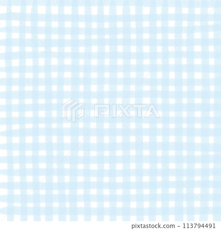 Light Blue Plaid Gingham Check Hand Drawn Background Overlay Light Blue Plaid Gingham Check Hand Drawn Background Overlay 113794491