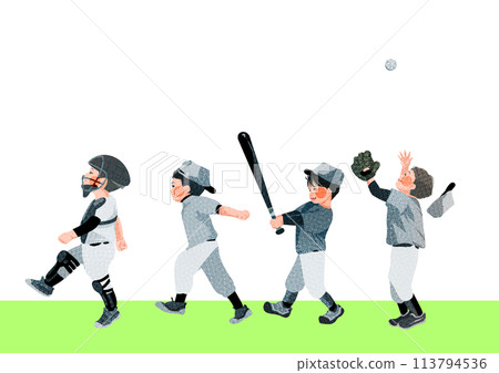 Cheerful baseball boys 113794536