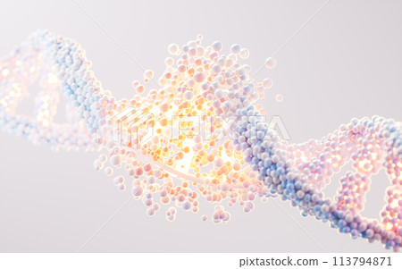 DNA with biological concept, 3d rendering. 113794871