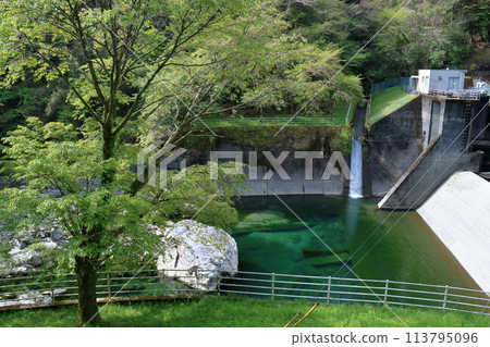 瀨戶川取水堰景觀,新綠季節(高知縣土佐町) 瀨戶川取水堰景觀,新綠季節(高知縣土佐町) 113795096