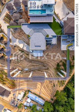 Samet Nangshe viewpoint, view of Koh Phra Wat Noi, in Phang Nga bay, Thailand 113796058